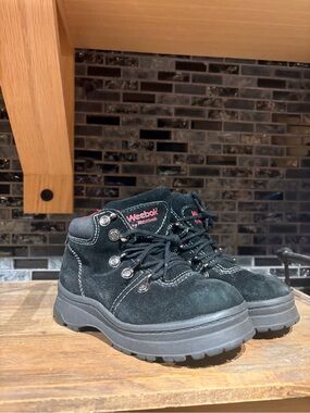 Y2k Weebok by Reebok Black Suede Lace Up Chunky Boots Toddler Size 9